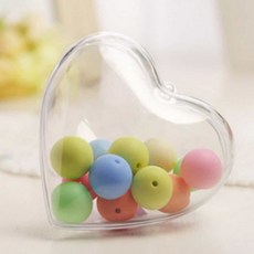 하트 아크릴볼 12cm 캡슐케이스 파티투명공 투명아크릴볼 투명통케이스, 1개, 투명하트공-12cm