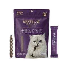 누터스가든 덴티캣 시그니처 120g x 1EA 고양이간식 고양이 덴탈껌 트릿 스틱, 가수분해 닭고기, 3개
