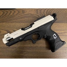 탄피배출 너프건 권총 총알 소프트 장난감 총 서바이벌 너프총 선물, 포탄 8발+탄환 20발+탄창 1발, 블랙 나이트 쿨 화이트