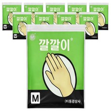 오라이브 동광상사 깔깔이 라텍스 미용장갑 중형 M, 10개, 아이보리