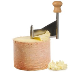 호모요 치즈 컬링 휠: 레스토랑 카페 디저트 가게 가정용으로 풍부한 풍미를 드러내는 아름다운 장미 모양의 컷을 만드는 스테인리스 스틸 치즈 버터 초콜릿 면도기 (슬리셔 전용), 1개