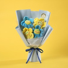 教師禮物成品卡通太陽花花束笑臉玩偶花束畢業創意禮物, 藍色:如圖所示