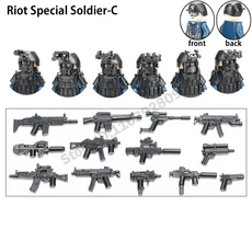 현대 군사 피규어 빌딩 블록 미국 특수 인감 팀 러시아 독일 우크라이나 알파 해병대 벽돌 장난감, 01 China Mainland, 19 하얀색