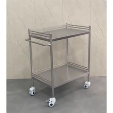 의료용카트 서빙 스테인레스 트롤리 웨건 수술실 장비 50x40x86(2인치휠), 초두꺼운 304 저소음 66x44x86cm, 1개, 기본 색상