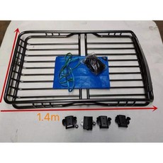 루프바스켓 차량용 짐칸 선반 루프랙 적재 타공 루프백 SUV 지붕, 펀칭 없음, 1.4mx1m 프레임(크로스바 제외)