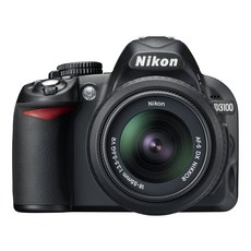 니콘 D3100 14.2MP 디지털 SLR 카메라 18-55mm f3.5-5.6 오토 포커스-S DX VR Nikkor Zoom 렌즈 - 국제 버전 보증 없음, Black, 1개