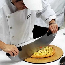 스텐 피자 칼 나이프 대형 반달 음식점 매장 도우 커팅, 상세페이지 참고, 1개