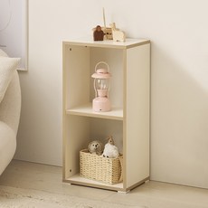 리노 400 2단 책장 아기 전면 아이 낮은 교구 책장 KD25300, 400 2단 책장_25300, 크림화이트