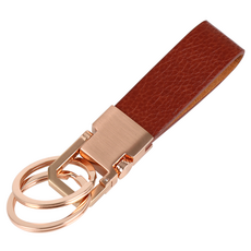 메탈후크 가죽 자동차 키홀더 키 케이스 키링 스트랩 RT21, RT21_골드, 1개