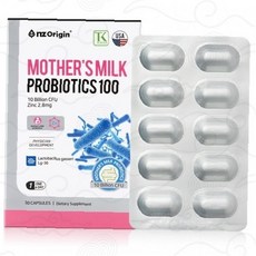 모유유산균 프로바이오틱스 아연 함유 장건강 유산균 캡슐 기능식품 면역력, 1개, 1정