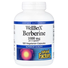네추럴 팩터스 WellBetX 베르베린 500mg 베지 캡슐 120정, 1개