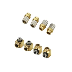 1:14 RC 금속 굴삭기 붐 액세서리용 전체 구리 유압 오일 파이프 커넥터, 03 8 PCS Connectors