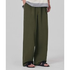 GLW 와이드 스트링 밴딩 팬츠 카키 181608