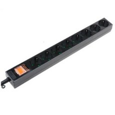 동양 메인 스위치 보호커버 멀티탭 8구 DYM-G8C-SC-BLACK, 1.5m, 블랙, 1개