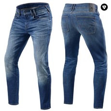 [레빗] CARLIN 진 스키니핏 미디엄 블루 숏, 28