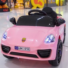 유아용 포르쉐 전동차 린이 전기 자동차 레트로 이중도어 원격자율주행 4륜 전동차, 전기 구동, 핑크+더블도어+리모콘+자율주행+라이트+음악, 1개