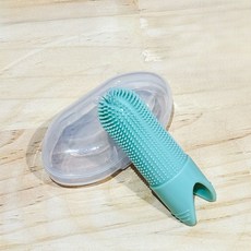 寵物矽膠潔牙指套 貓狗通用 口腔清潔, 綠色, 1個