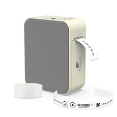 Ablemark 라벨 프린터 네임 스티커 라벨기 가정용 프린터기 미니 휴대용, 1개, 라벨기 베이지