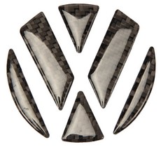 VW 福斯汽車 LOGO 後行李箱貼紙 立體水晶標誌 Polo Golf Tiguan Beetle Passat 車身裝飾, 碳纖維, 1套