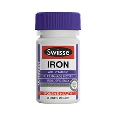 Swisse Ultiboost女性鐵&維他命C補充錠, 1個, 30片