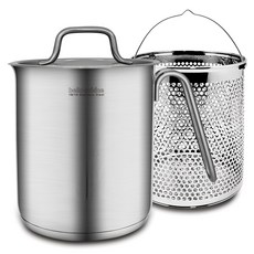 bella cuisine 電磁爐適用不鏽鋼義大利麵鍋16cm+瀝水網+鍋蓋, 16cm, 單色