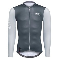 BAISKY 百士奇 自行車衣 男款 薄款 長袖車衣 對比灰 輕薄透氣 騎行服