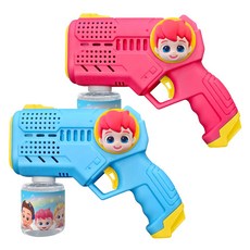 핑크퐁 베베핀 미니 게틀링 버블건 비눗방울 총, 1개