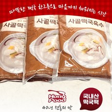 국내산 떡국떡 사골육수 3팩 떡국 명절선물세트, 단품