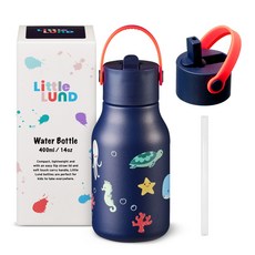 [룬드런던] 리틀룬드 신학기 어린이 아동용 유치원 어린이집 나들이 물병 경량 워터보틀, 400ml, 오션, 1개