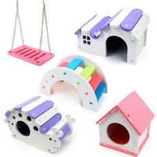 알록달록 햄스터용 집꾸미기 장난감 햄스터키우기장난감, 그네 핑크, 1개