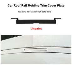 BMW 3 시리즈 F30 F31 용 자동차 루프 레일 몰딩 트림 지붕 수하물 랙 커버 플레이트 51137312617 블랙, 07 Unpaint