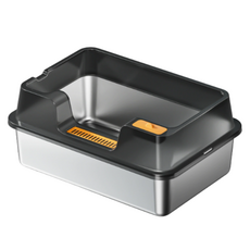 開放式防濺貓砂盆 寬敞舒適 易於清潔 簡約時尚, 灰色, 1個