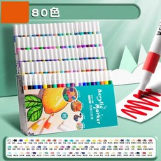 영아트 데코 드로잉 아크릴 마카펜 세트 24색 1세트, 1개, 80개 1개, 80개