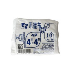 來而康 禾捷 紗布塊 (滅菌) 4X4 滅菌不織布 10片/包 100包/箱, 1箱, 100個裝