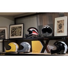 GU CAMP Xtype 內置墨片 山車帽 airrunner 飛虎隊彩繪安全帽, 復古銀,XL, 1個