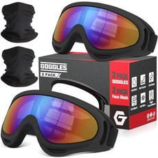 넥 게이터 2개가 장착된 OXG 2팩 오토바이 고글 UV400 프로텍션 더트 바이크 모터크로스 ATV 스키 고글