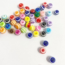 작은원형줄무늬 비즈 공예 부자재 만들기 (opp타입) DIY diy재료 나무재료 공예 만들기재료 공예재료 지끈 좋은친구들 환경구성용품 미술용품+그래Shop, 빠른배송