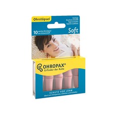德國OHROPAX安耳悠頂級柔軟泡棉慢回彈可水洗降噪隔音耳塞-SOFT膚色款5對/盒, 1個