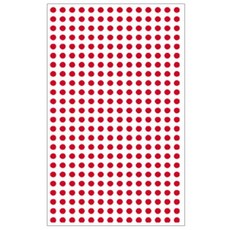 원형스티커 분류라벨 지름3mm 6매입 적색 333R min+50947US