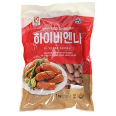 사조오양 밥반찬 비엔나소세지 뽀득한 소세지안주 1kg, 1