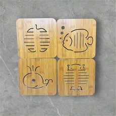 方形動物系列餐墊 四款圖案隨機出貨, 1個