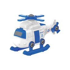 雪倫小舖 擰螺絲DIY可拆裝玩具車 可組裝工程車玩具 直升機 推土機 汽車組裝玩具, 1個