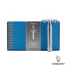 CONQUEST 義大利 FATIP 42107傳統安全刮鬍刀 開放式刀頭 中空設計 加贈Derby刀片, 1個, 1