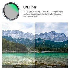 NEEWER UV CPL ND4 렌즈 필터 키트 풍경 스포츠 사진 카메라 37mm, 03 43mm, 1개