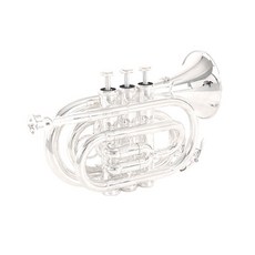 트럼펫 연습용 초보자 취미 2colors 버스킹 B-플랫, 실버, 1개