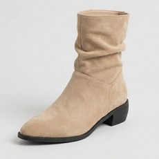 타니즈 르마 여성 봄 가을 스웨이드 미들힐 앵클부츠 (4.5cm)