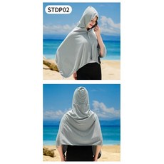 P4CH4 戶外冷感速乾沙灘斗篷 連帽衫 大披肩防曬 隔離紫外線 遮陽斗篷 夏季騎行