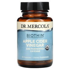 Dr. Mercola 카옌을 함유한 발효 사과 사이더 식초 30 캡슐 MCL-01886, 30정, 1개