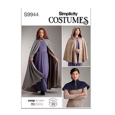 Simplicity SS9944A Easy to Make Misses' 전체 안감 케이프렛 및 케이프 바느질 패턴 패킷 Scissor IMP Workshop 제작 디자인 코, Simplicity SS9944A Easy to Mak