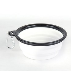 개 그릇 휴대용 여행 애완 동물 야외 산책 실리콘 물통, XS(380ML), 6 White